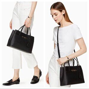 Like New! Kate Spade Maiden Way Saffiano Zuri Black Satchel Bag